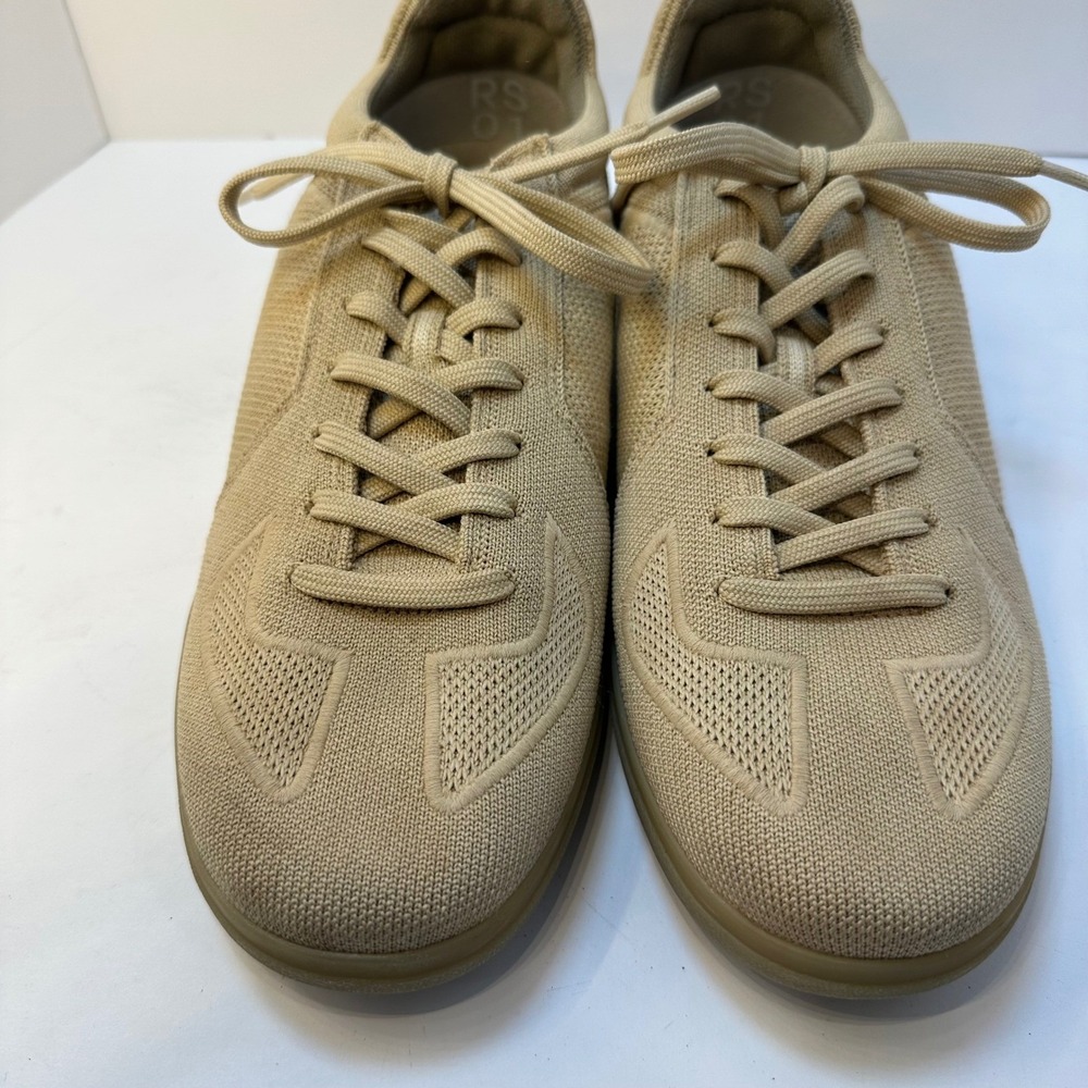 Rothys RS01 Mens Tan Sand Knit Low Top Lace Up‎ Sneakers Size 10